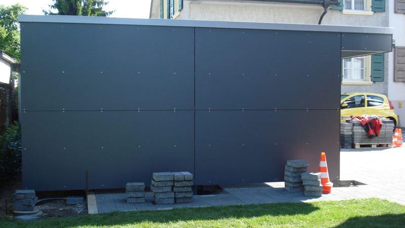 Aussenfassade Ihrer Parkplatzüberdachung